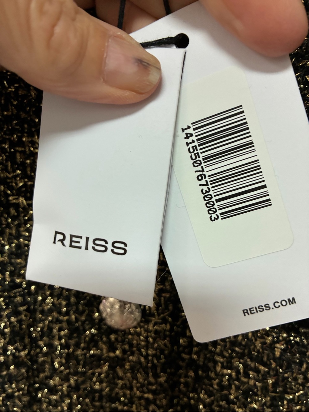 Reiss NWT Textured Tweed Lady Jacket with Silver Buttons - Picture 4 of 6